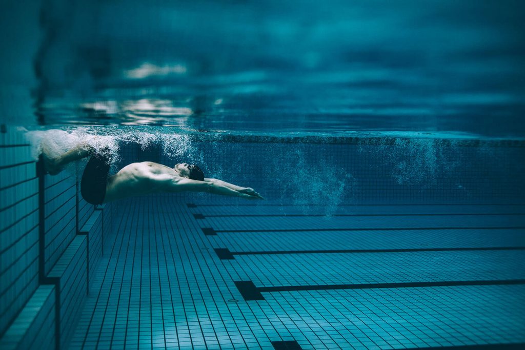 Swimming makes me feel happy
